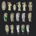 11PCS San Judas Nail Charm Virgin Mary Nail Charms San Judas Tadeo Charms for Acrylic Nails 3D Metal Alloy Nail Art Rhinestones for Women DIY Nails Decoration