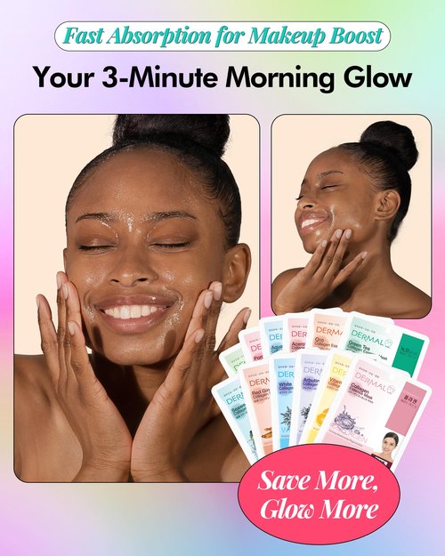 DERMAL 39 Combo Pack Made in Korea Facial Mask – 20+ Years of K-Beauty Experience, Premium Quality Korean Sheet Masks for Daily Skincare Routine