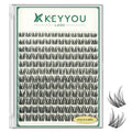 KEYYOULASH Lash Clusters Manga Lash Extension D Curl 120pcs 8-18mm Wispy Eyelash Clusters Natural Volume Eyelash Extensions Individual Lashes DIY at Home(KY03,D-8-18MIX)