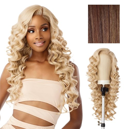 Sensationnel Butta Lace Precut Wigs - Unit 9 Glueless Extra Wide 5 Inch Deep Parting Synthetic Pre Tweezed Smaller Knot Hairline (COPPERBROWN)