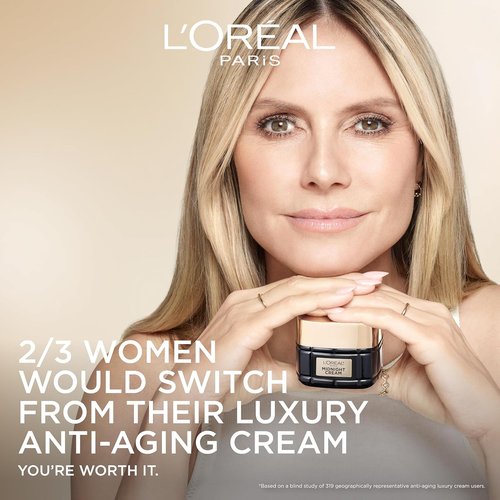 L'Oreal Paris Age Perfect Anti-Aging Midnight Cream - Hydrating Face Moisturizer for Wrinkle Reduction | 1.7oz + Serum Sample