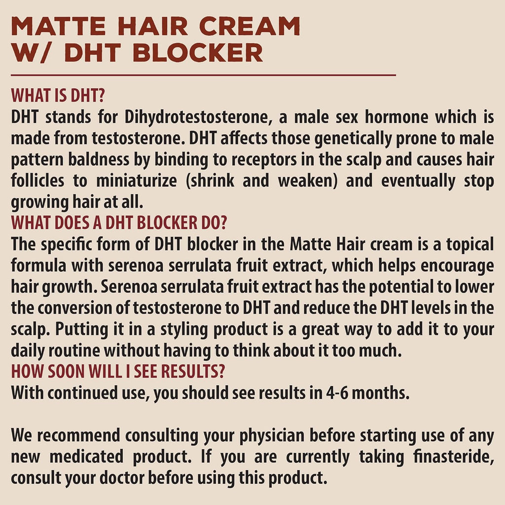 Suavecito Hair Loss Treatment Kit - Regrow Thinning Hair With Minoxidil 5%, Shampoo & Conditioner, Matte Cream