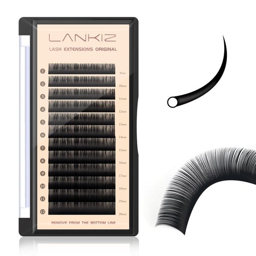 Classic Volume Lash Extension, 0.15 CC Curl 9-20mm Mixed Eyelash Extension Lash Trays, Super Matt Black Individual Lash Extensions for Professional Salon Use
