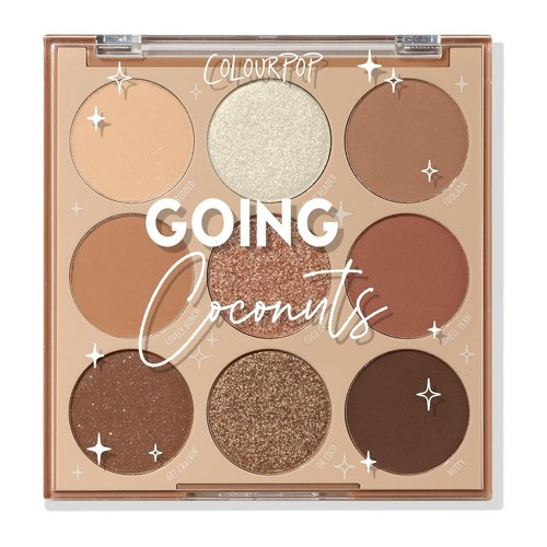 ColourPop Going Coconuts Eyeshadow Palette - Ultra-Velvety Cool-Toned Neutrals for Long-Lasting Eye Makeup (0.3 oz)