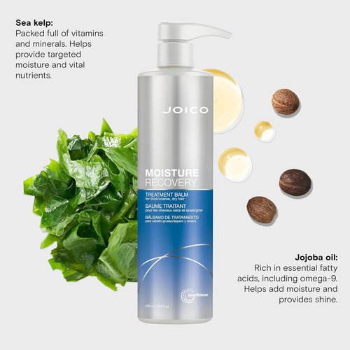 Joico Moisture Recovery Treatment Balm - Replenish Moisture & Restore Smoothness | For Thick, Coarse Hair