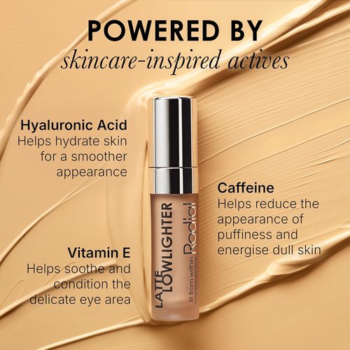 Rodial Latte Lowlighter - Hydrating Liquid Under Eye Brightener with Hyaluronic Acid & Vitamin E, 0.1 fl oz