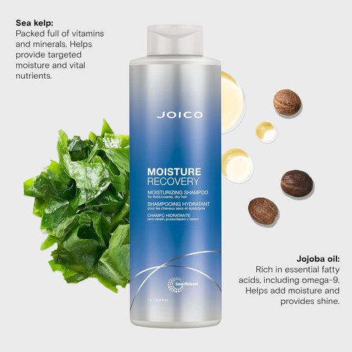 Joico Moisture Recovery Shampoo - Moisturizing Formula for Thick, Coarse Hair | With Jojoba Oil & Shea Butter
