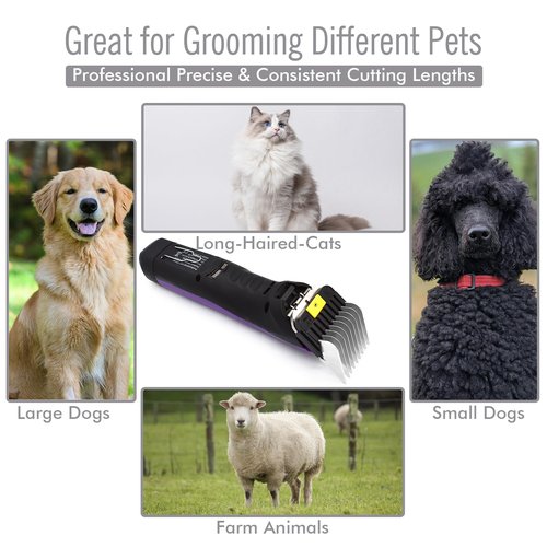 Professional A5-Style Animal Clipper Stainless Steel Color-Coded Snap-on Attachment Guard Guide Comb, 1/8"-1" Compatible with Wahl KM Series Oster A5 Andis Detachable Blade Pet Dog Groomers (#5-5/8")