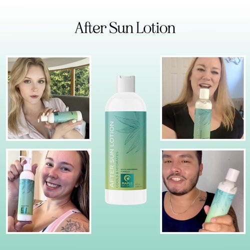 Skiennix After Sun Lotion - Ultra Cooling Aloe Vera Hydration with Cocoa Butter & Rosehip Oil | Moisturizer for Dry Skin