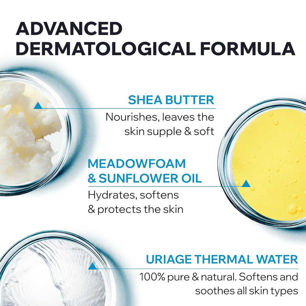 Uriage Daily Moisturizing Cleansing Cream - 2-In-1 Body Wash With Shea Butter | Nourishes & Cleanses, Soap-Free