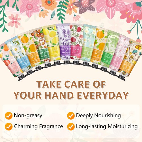 60 Pack Hand Cream Gift Set For Women, Mini Hand Lotion Travel Size in Bulk for Dry Cracked Hands, Mothers Day Gifts,Teacher Appreciation Gifts,Thanksgiving Gift, Bridesmaid Gift,Party Favors