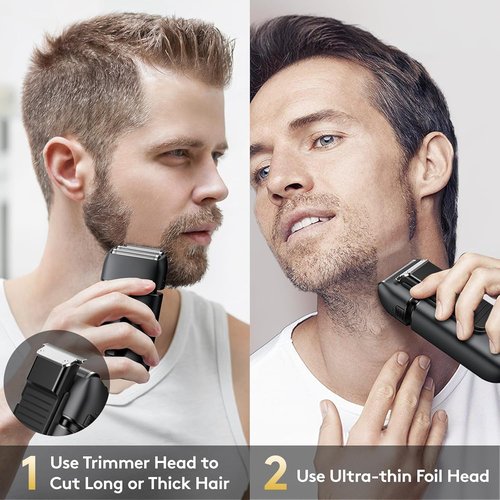 Brightup Electric Foil Shaver for Men - Smooth, Close Shaving with Pop-Up Trimmer | Wet/Dry, Waterproof, LED Display