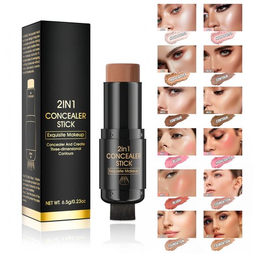 MAEPEOR Contour Stick - Blendable Matte Cream for Waterproof Face Shaping | Long Lasting (Color 07)