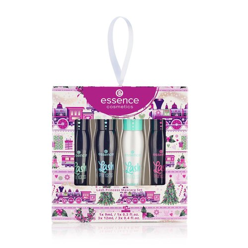 Essence Lash Princess Mascara Holiday Gift Set - 4 Vegan & Cruelty-Free Mascaras | False Lash Effect, Waterproof, Curl & Volume | Perfect Stocking Stuffer for Beauty Lovers