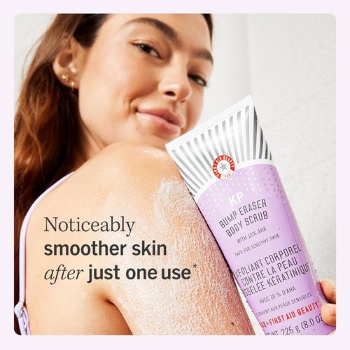 **KP Bump Eraser Body Scrub & Ingrown Hair Pads Duo by Jumbo Body | Exfoliating Treatment for Keratosis Pilaris (10 oz Scrub, 60 Ct Pads)**
