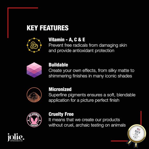 Jolie Blush Pressed Cheek Color - Highly Pigmented, Long-Lasting Intense Finish | Perfect for All Skin Tones