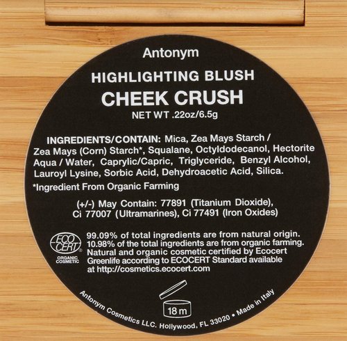 Antonym Cosmetics Baked Blush for Cheeks Face Powder Makeup Wrinkle Defying Minimize Fine Lines Pores Mattifying Highlighting Tan Contour (Crush)