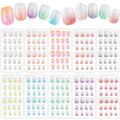 240 Pieces Fake Nails for Kids Girls Artificial Kids Press on Nails Full Cover Short Acrylic Stick On Nails False Nail Tips Kit for Children Little Girls Nail Art Decoration (Sparkle)