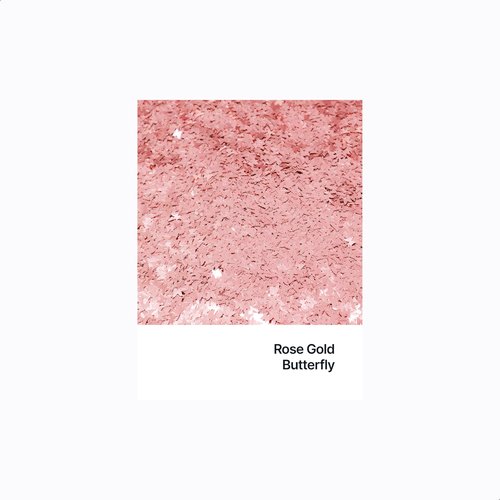Hemway Ultra Sparkle Glitter Butterfly Shape 50g Rose Gold | Shaped Glitter for Arts & Crafts, Card Making, Crafting, Sparkle Decoration