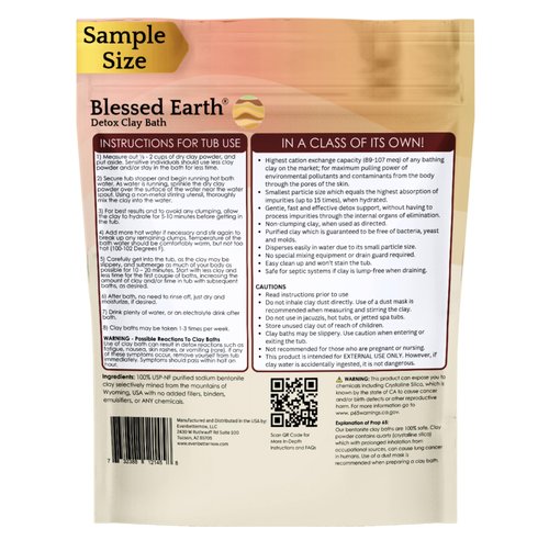 Blessed Earth Detox Clay Bath, 100% Pure Sodium Bentonite Therapeutic Grade – Cleansing and Purifying, by Evenbetternow LLC, Sample Size 1 lb (16 oz)