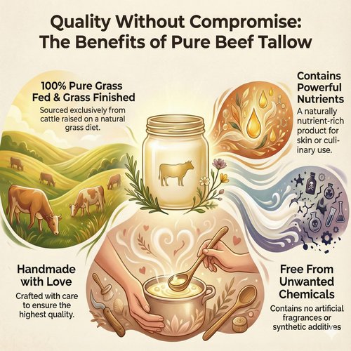 IKARIAN 100% Grass Fed Beef Tallow for Skin Care | Premium Whipped Moisturizer | Face + Body | Single Ingredient, All natural | 4 FL. oz. (Unscented)