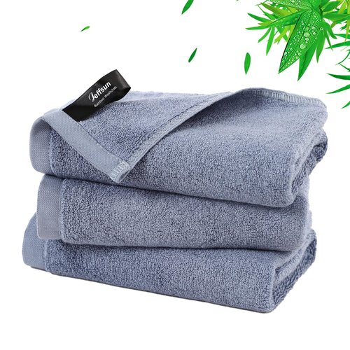 Reusable Makeup Remover Towels, 13x13 inch Extra Large Wash Cloths for Face and Body, Super Soft and Gentle Face Towel on Sensitive Skin, Easy to Rinse Fast Dry Denim Blue Facial Cleansing Cloths