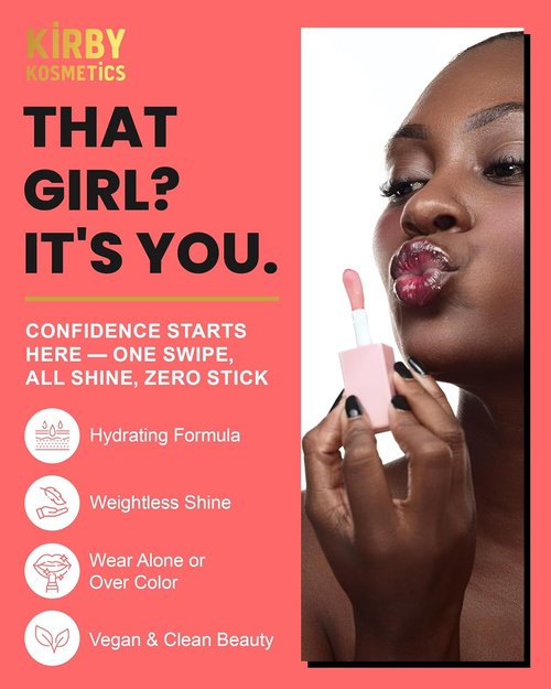 DivineDiva Lip Oil - Hydrating & Moisturizing High-Shine Gloss with Hyaluronic, Coconut & Argan Oils | Vegan Watermelon Bliss