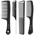 SALONSILK Professional Comb Set - 4PCS Wide Tooth & Fine Tooth Hair Combs for Styling & Braiding