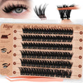 Higu clace Self Adhesive Eyelashes Volume Pre Glued lash clusters kit Mix 10-16mm, Preglued Eyelash No Glue Needed Easy to Use, DIY Eyelash clusters(AD11)