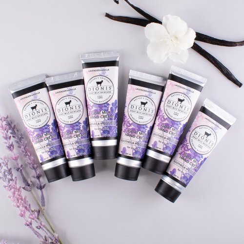 Dionis Goat Milk Hand Cream Lavender Vanilla 1oz (Pack of 6)
