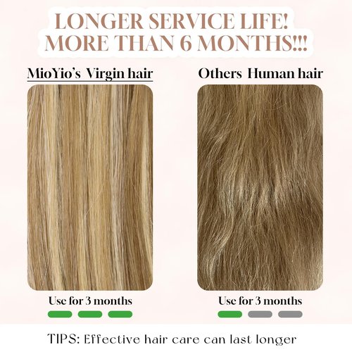 MioYio Microlink Hair Extensions Human Hair D7/60 Blonde Brown 30g/38s/Pack 18inch Microbead Micro Loop Hair Extensions Real Human Soft and Glossy Longer Life