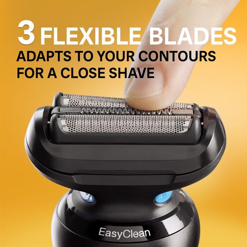 Braun Series 5 5120s Electric Shaver - Wet & Dry Shave with Turbo Mode & Beard Trimmer | Blue