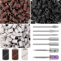 BELICOO Sanding Bands for Nail Drill 300Pcs, w/ 7Pcs Nail Drill Bits, 150#180#240#Grit Nail Sanding Bands for Manicures Pedicures, Electric Nail File Bits