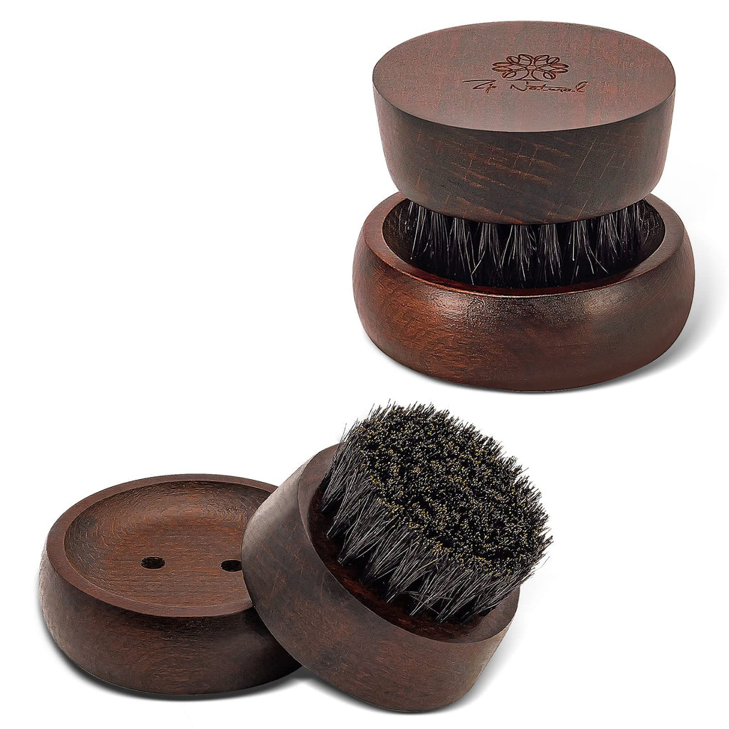 ZP Natural Beard Brush for Men - 100% Boar Bristle Beard Brush, Comes with Solid Wood Base - Mastering The Beards of Men All Over The World