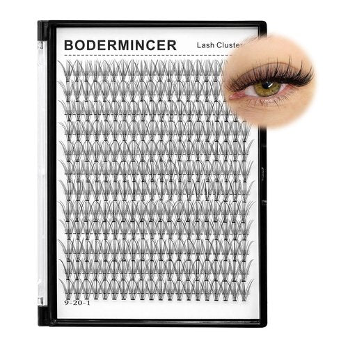 Bodermincer 7D/10D/20D/30D/40D/50D/60D/80D/100D Lash Cluster 240pcs D Curl Individual Cluster Eyelashes Fluffy false Eyelashes Extension Lash Cluster DIY at Home (10D-14mm)