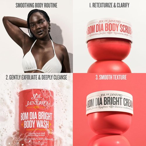 Sol de Janeiro Body Scrub & Wash Duo - Visibly Brightening AHA Formula for Smooth Skin
