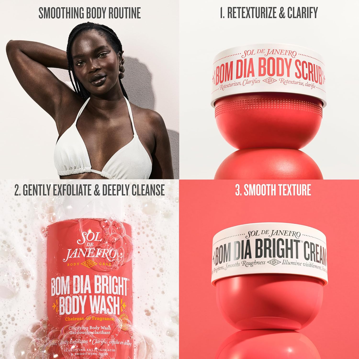 Sol de Janeiro Bom Dia Bright Body Scrub - Exfoliating & Hydrating Formula | 220g/7.8 oz