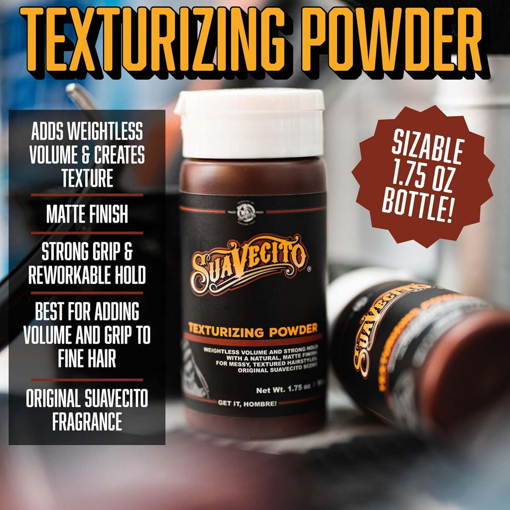Suavecito Hair Styling Powder - Texturizing & Volumizing with Strong Hold | Shine-Free Matte Finish