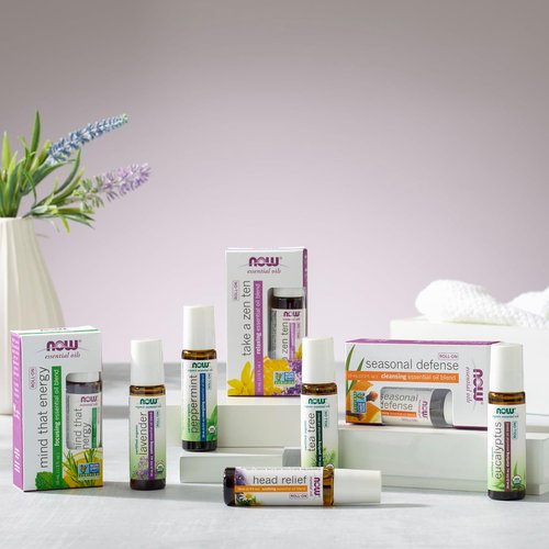 NOW Foods Tea Tree Essential Oil Roll-On - Certified Organic Purifying Blend for Topical Aromatherapy | 10 mL