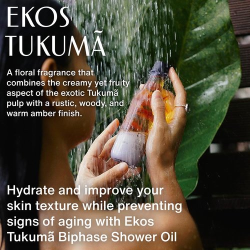 Natura Ekos Tukumã Biphase Shower Oil - Replenishing Vegan Body Oil - 6.7 fl oz (200ml)