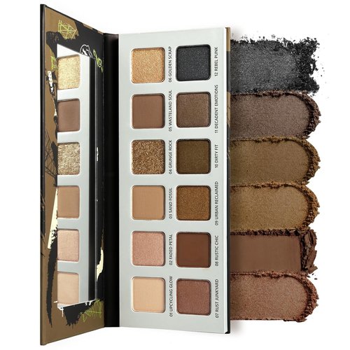 Skiennix Natural Nudes Eyeshadow Palette - Warm Taupe & Dark Brown Matte, Shimmer, Metallic | Travel-Friendly, Long-Lasting Compact for Everyday Looks