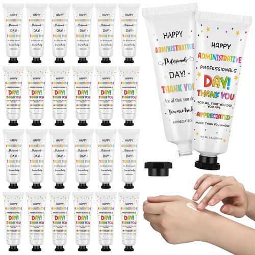Loopeer 24 Pcs Administrative Professionals Day Gifts Bulk Hand Cream Travel Size Moisturizing Lotion Set for Admin Assistants Office Staff Coworkers Employee Appreciation Gifts Women Men