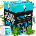Shower Steamers for Sinus Relief | Recovery | XXL 80g Cold & Flu, Allergies, Post-Workout | Eucalyptus, Tea Tree, Turmeric, Arnica, Caffeine, Menthol | Extra Strength Aromatherapy | STiiMPAK (8 Pack)