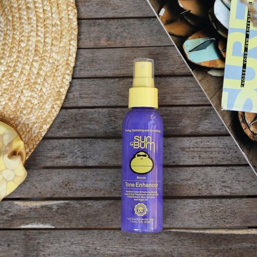 Sun Bum Blonde Tone Enhancer - Neutralizes Brass & Boosts Shine for Blonde Hair - 4 oz, UV Protection
