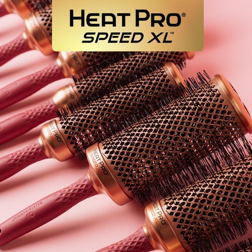 Olivia Garden HeatPro Speed XL - Extra-Long Thermal Round Hair Brush - Not Electrical - Professional Ceramic Blowout Brush for Normal to Thick Hair – 1 3/4”