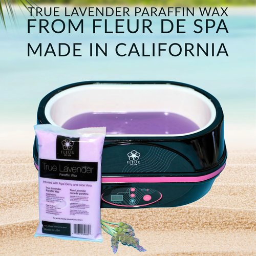 FLEUR DE SPA Paraffin Wax Refill 2lb bundle | Peach & Lavender | USA Made | At-Home Spa Experiene Hand & Foot Wax