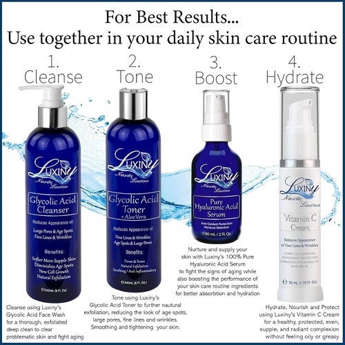 **Regine Switzerland Glycolic Acid Toner - Hydrating AHA BHA Facial Toner (8 oz) for Acne Prone Skin**
