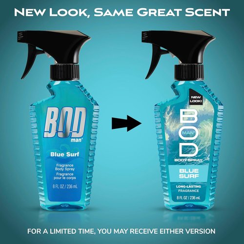BOD Man Blue Surf Body Spray - Refreshing Fragrance for All-Day Wear | 8 Fl Oz