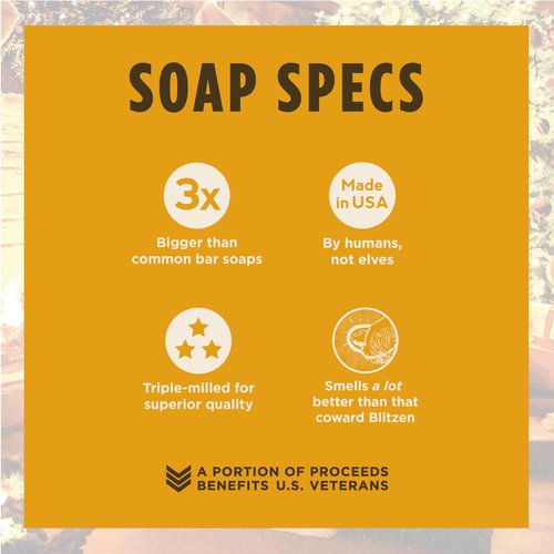 Duke Cannon Supply Co. Big Brick of Soap Bar for Men Holiday Edition - Rudolph's Much Deserved Night Cap (Cinnamon and Antique Wood Scent), 10 oz. (3 Pack)