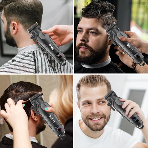 KEMEI Professional Hair Clippers Set for Men,Cordless Rechargeable Hair Clippers Kit, Clippers and Trimmer Set for Hair Cutting, Haircut Clippers,Gifts for Men